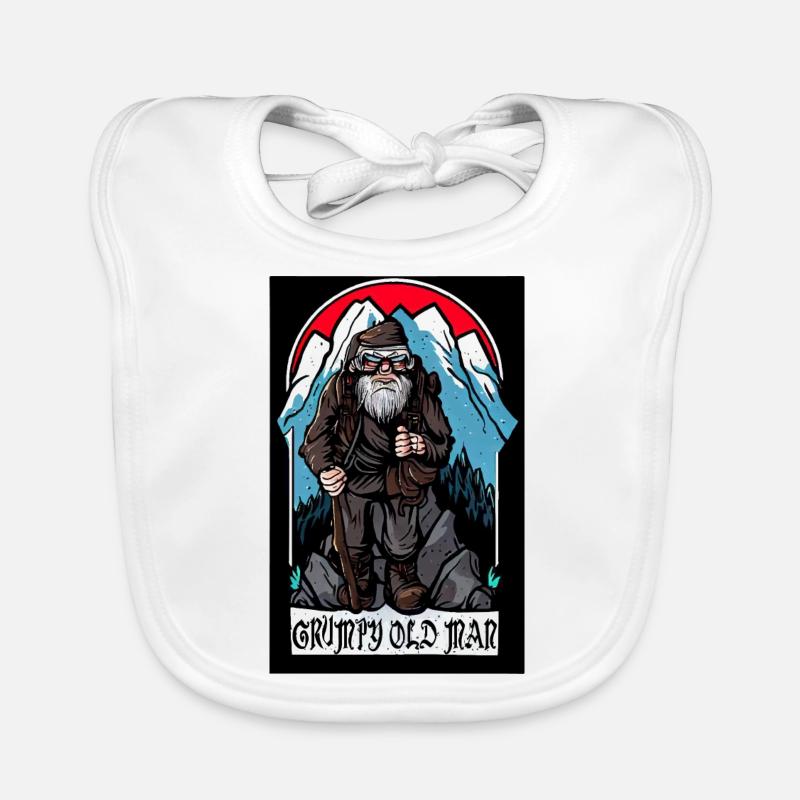 GRUMPY OLD MAN, TSHIRT Organic Baby Bibs