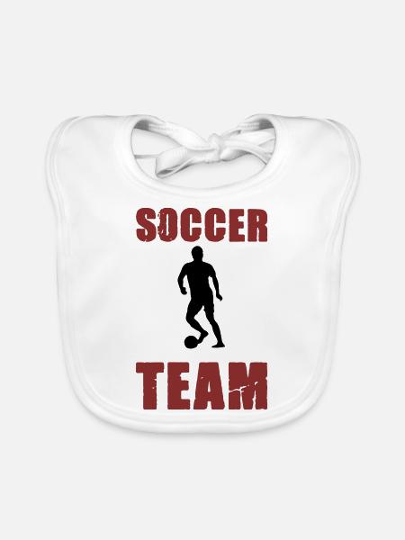 soccer player team - Baby Bio-Lätzchen - Weiß - Vorne