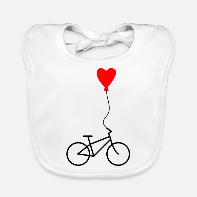 Herz-Fahrrad Baby Bio-Lätzchen
