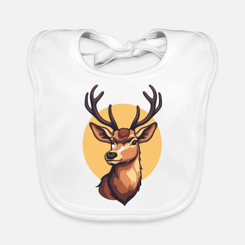 Conception d’illustration de cerf réaliste mignon Bavoir bio Bébé