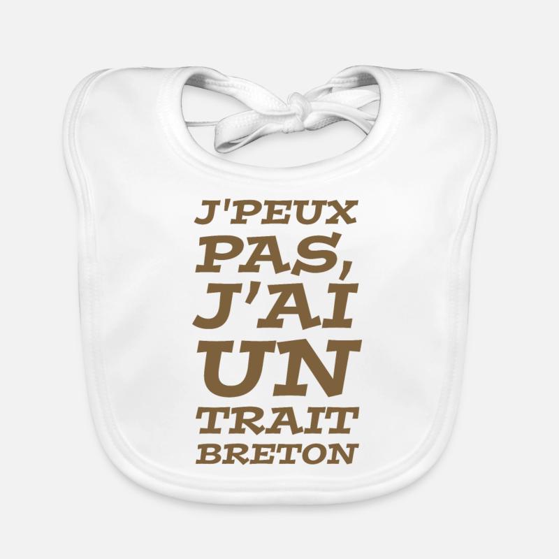 J'peux pas, j'ai un trait breton Bavoir bio Bébé