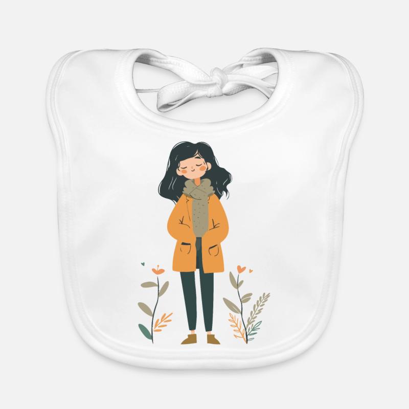Fille de la nature - Bavoir bio Bébé - blanc