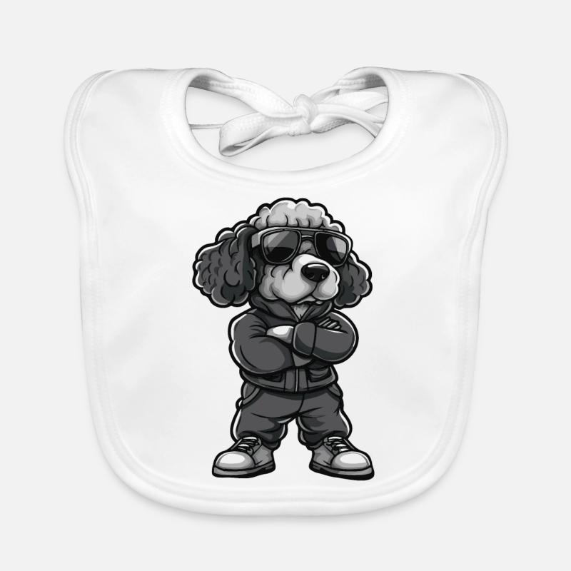pudel hund comic Baby Bio-Lätzchen