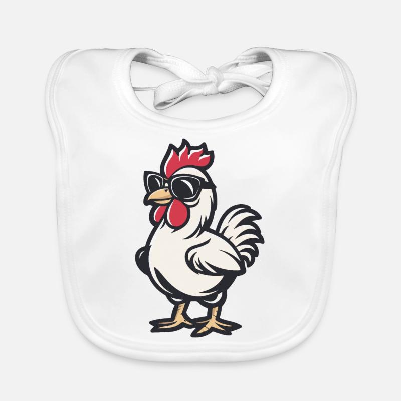 Poulet Comique Cool Bavoir bio Bébé
