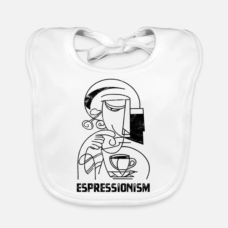 Espressionism - Espresso - Drinking Coffee Organic Baby Bibs