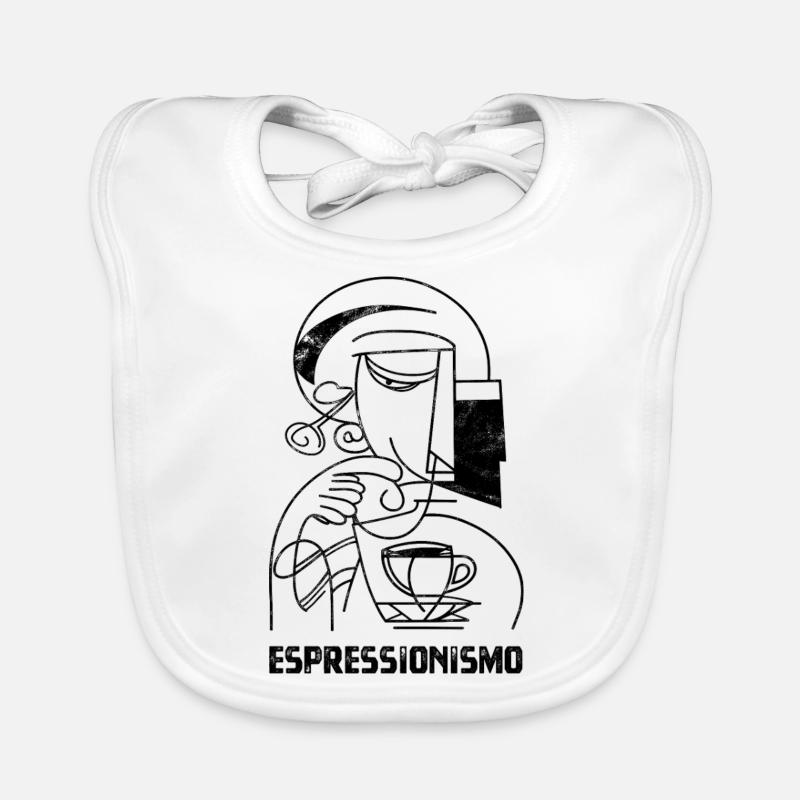 Espressionism - Espresso - Drinking Coffee Organic Baby Bibs