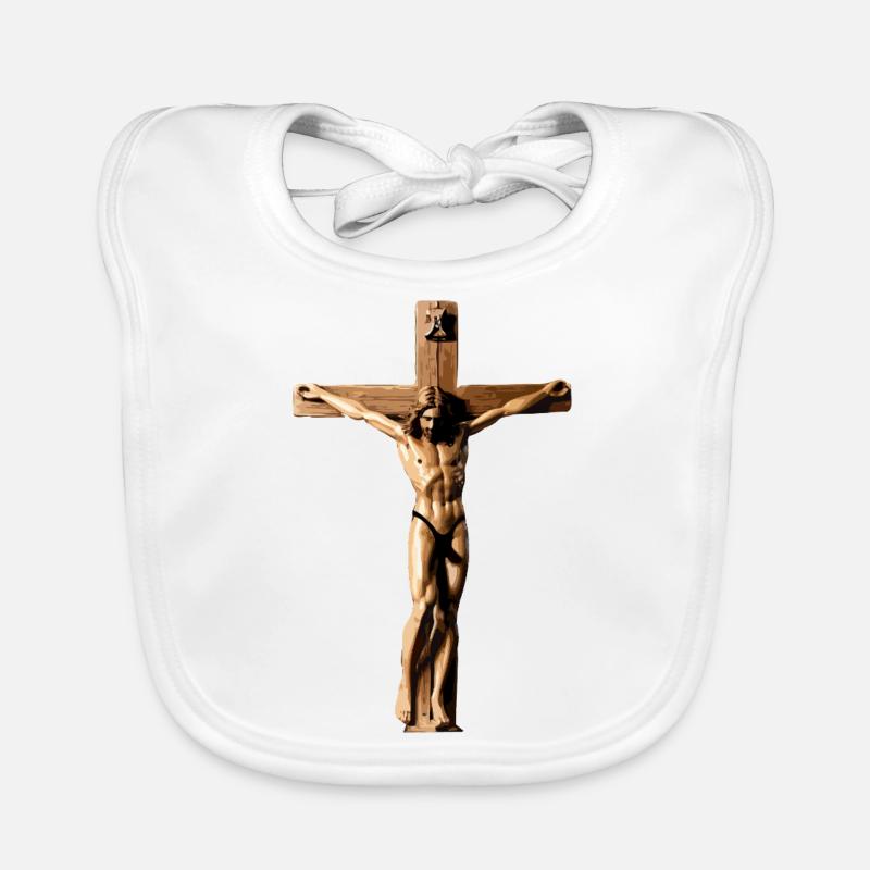 Crucifix Bavoir bio Bébé