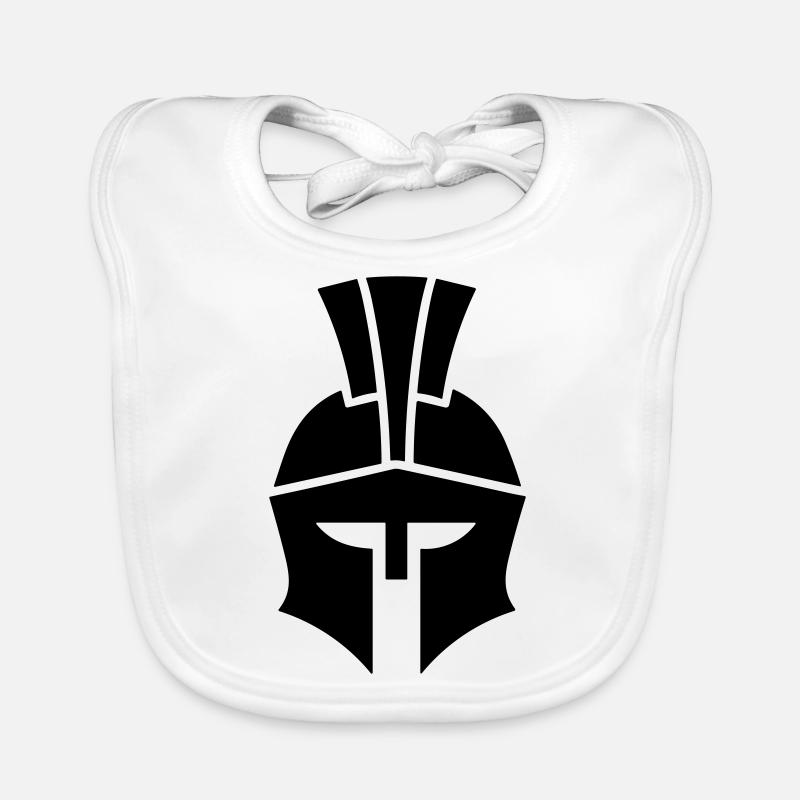 Spartanischer Helm Baby Bio-Lätzchen
