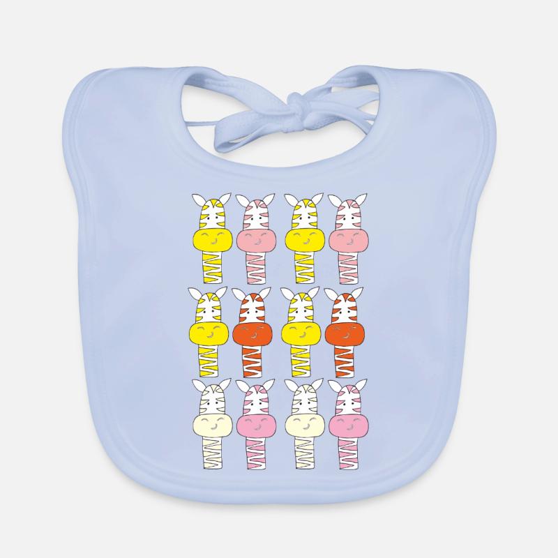 Zebra Pattern Organic Baby Bibs