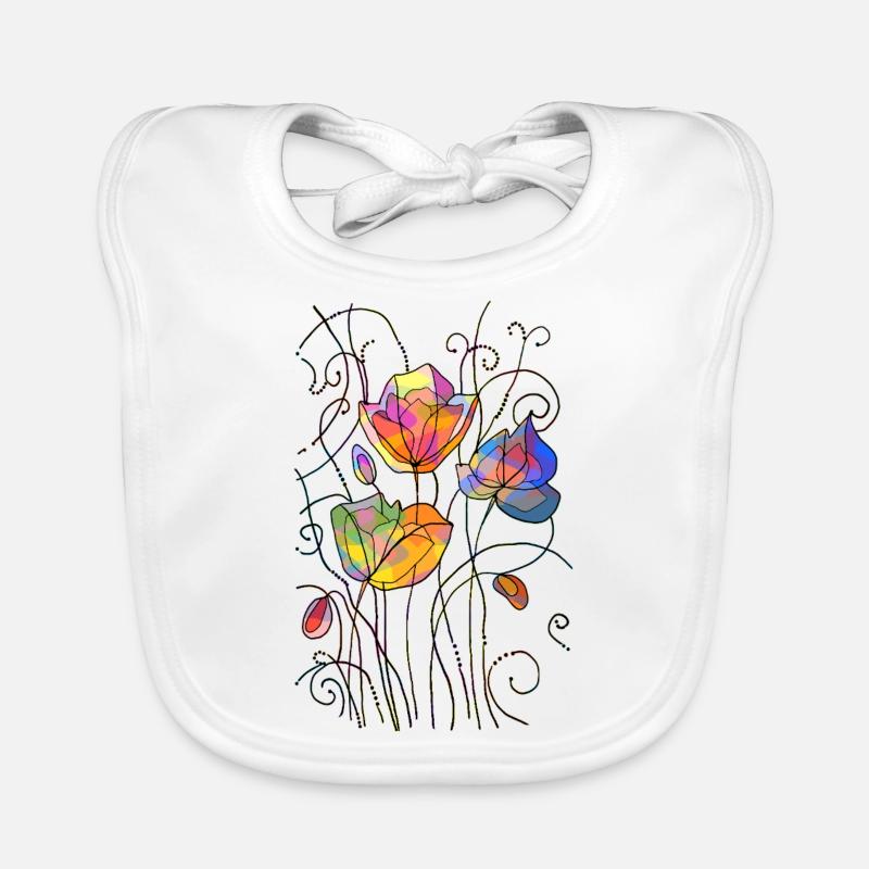 Blumen Baby Bio-Lätzchen