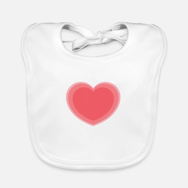 Coeur + texte Bavoir bio Bébé