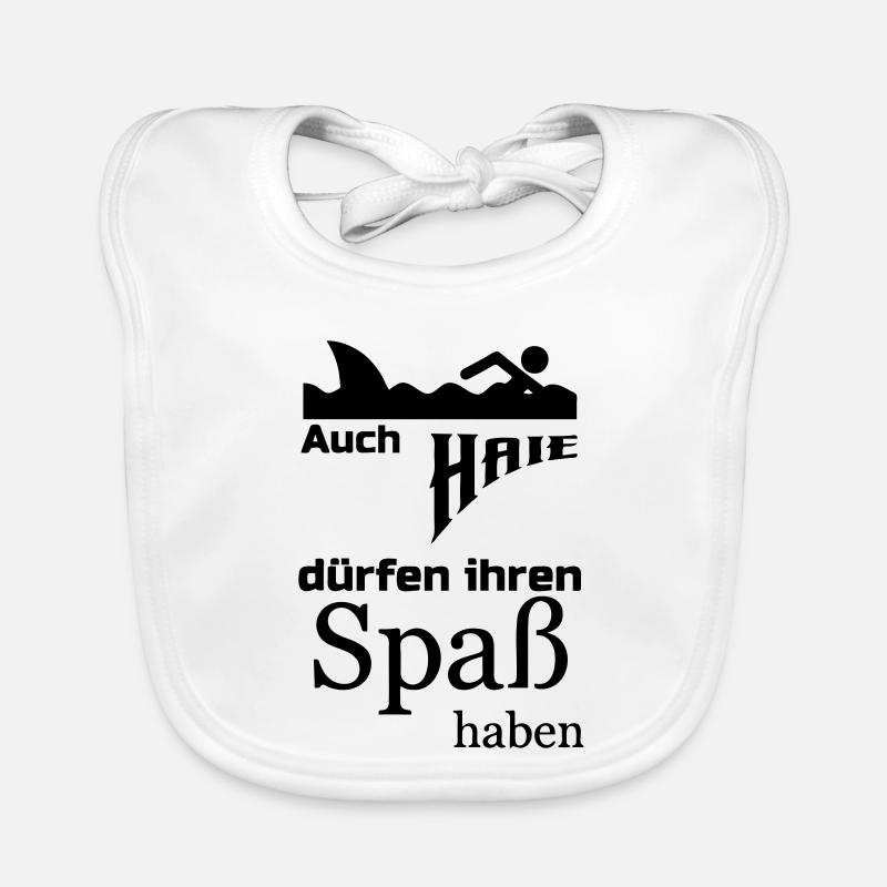 Haie dürfen Spaß haben Geschenk Baby Bio-Lätzchen