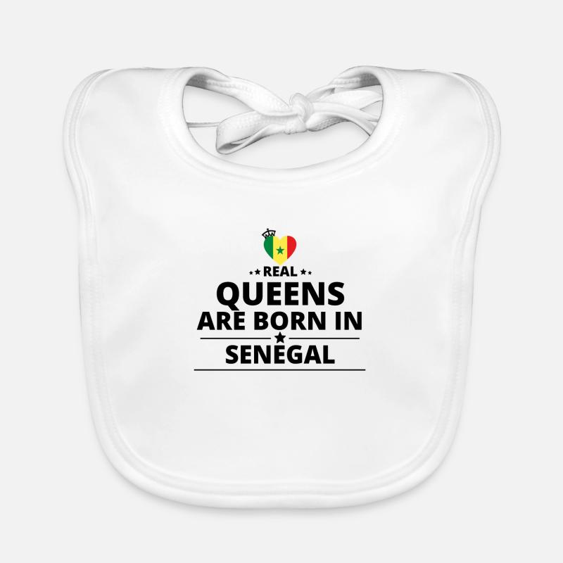 GESCHENK QUEENS LOVE FROM SENEGAL Baby Bio-Lätzchen