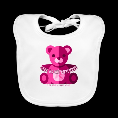 Rocks Teddy Bear - Pink - Bio-slabbetje voor baby's