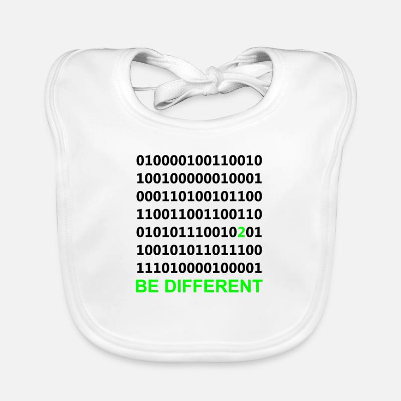 Être différent - Binaire - Numérique Bavoir bio Bébé