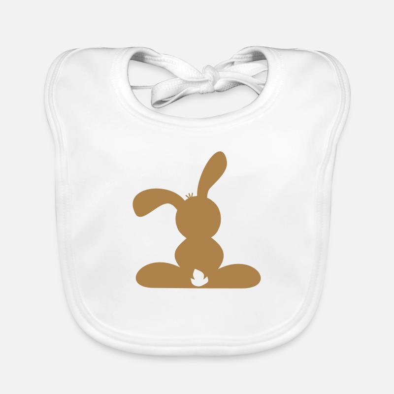 Rabbit - Organic Baby Bibs - white