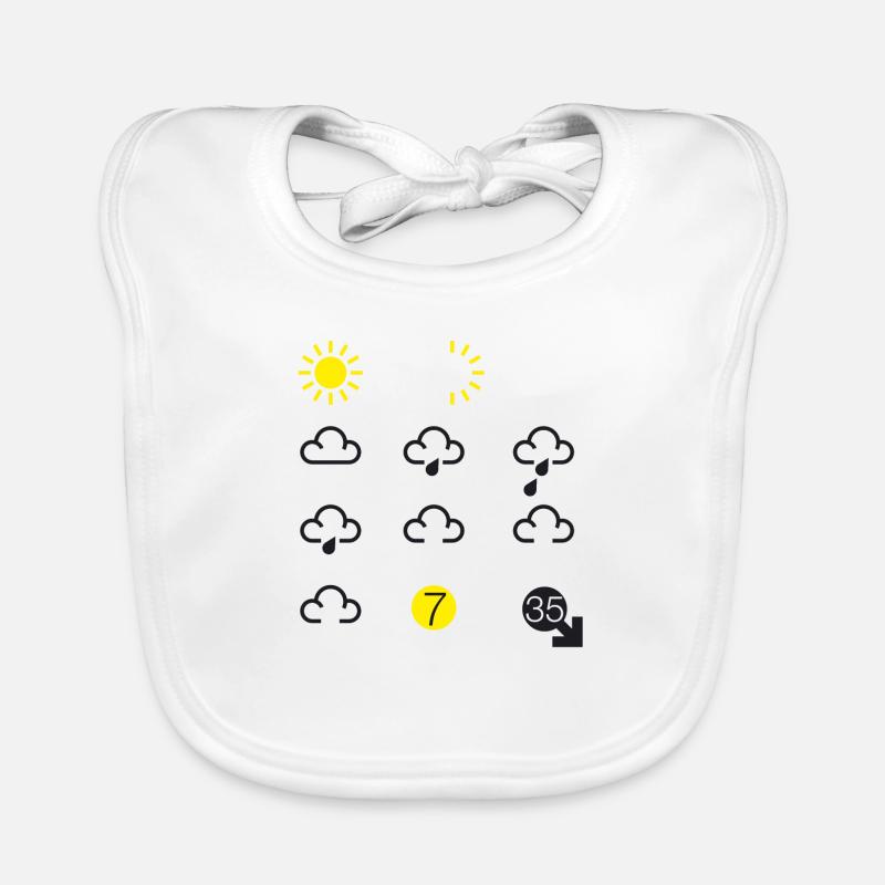 symboles de prévisions météo Bavoir bio Bébé
