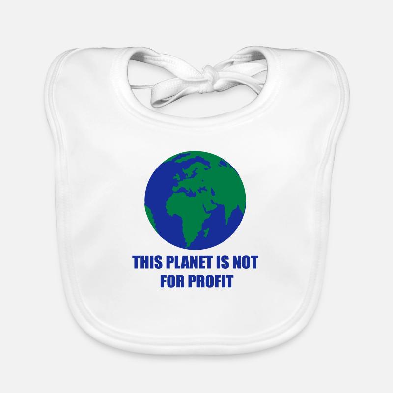 Planet Erde - Baby Bio-Lätzchen - Weiß