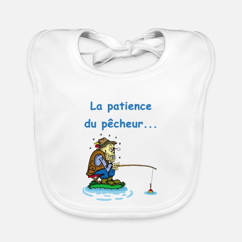 Le pêcheur - Bavoir bio Bébé - blanc