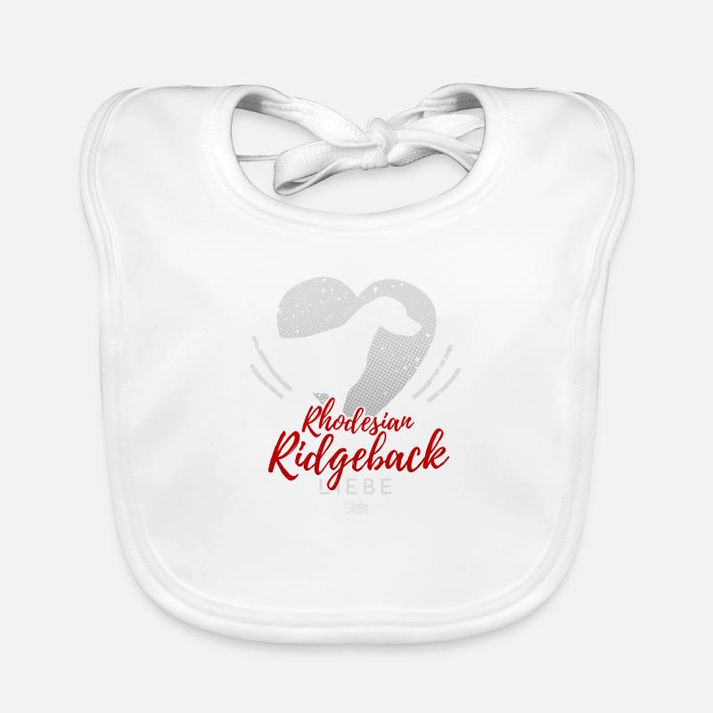 Rhodesian Ridgeback Liebe mit Herz Baby Bio-Lätzchen