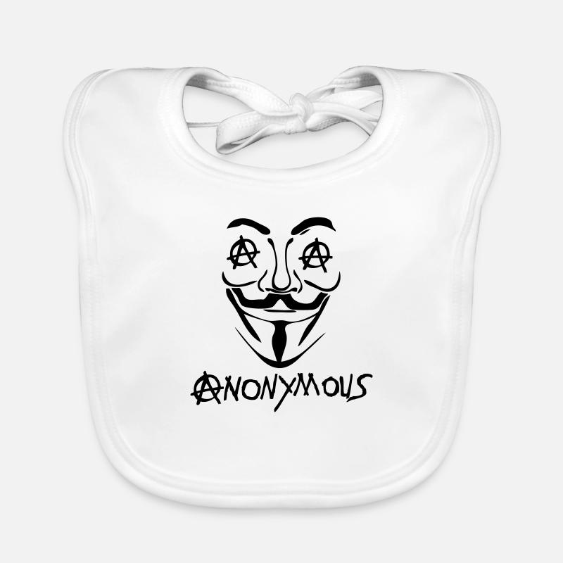 anarchy logo anonymous2 mask mask Organic Baby Bibs
