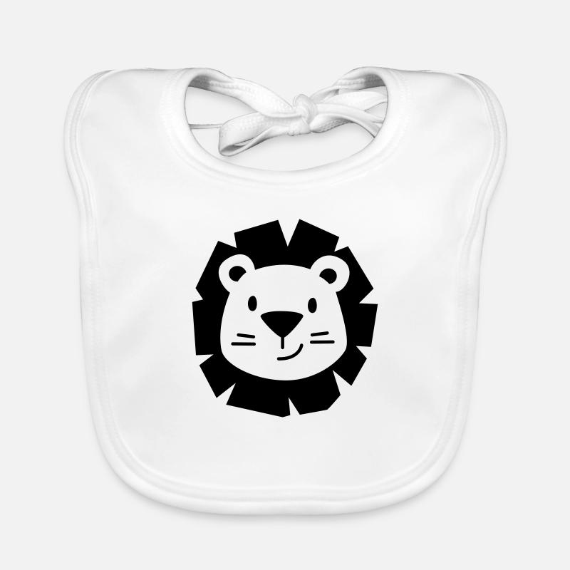 Visage de bébé lion Bavoir bio Bébé