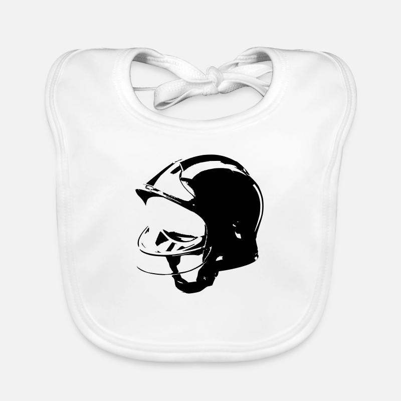 firefighter helmet f1 Organic Baby Bibs