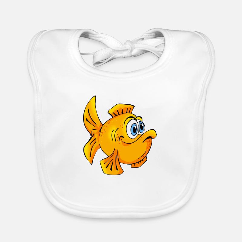 Fisch Goldfisch comic Cartoon Baby Bio-Lätzchen