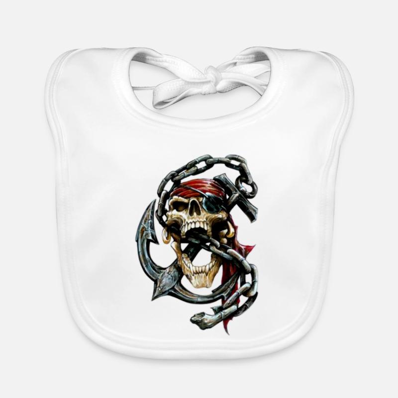 Skull Seefahrt Baby Bio-Lätzchen