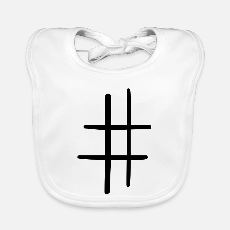 Hashtag Symbol Social Media Geschenkidee Baby Bio-Lätzchen