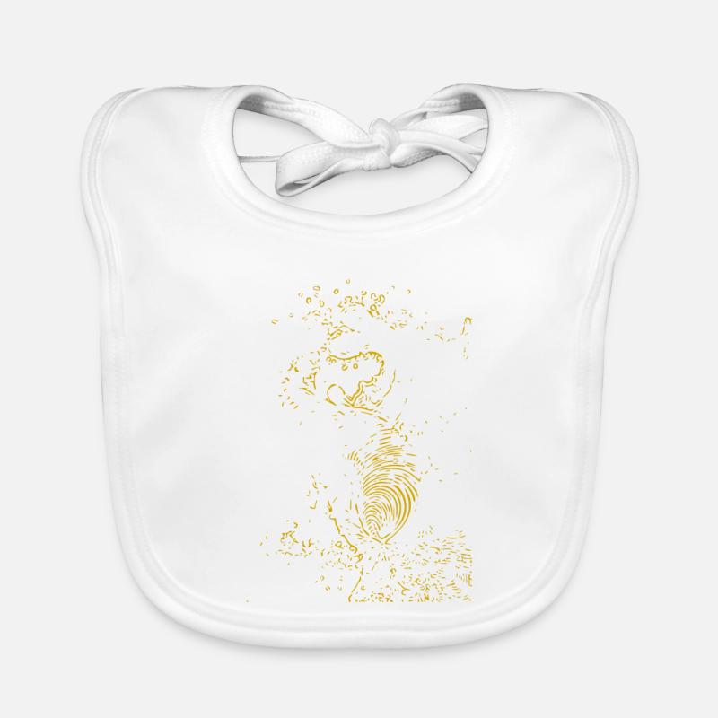Goldenes Ammoniten-Muster Baby Bio-Lätzchen