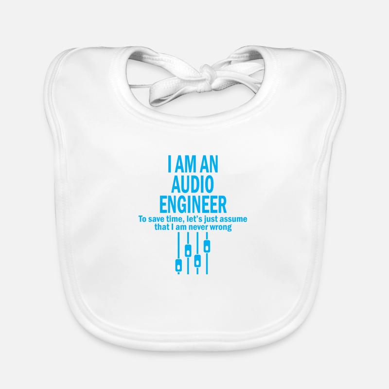 Sound engineer, sound engineer, sound engineer - Organic Baby Bibs - white