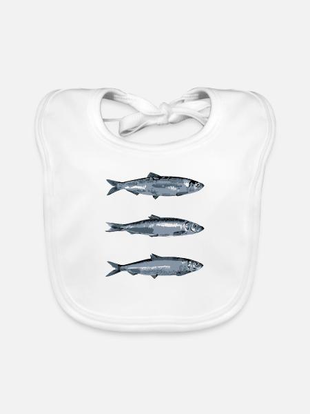 Haring - Organic Baby Bibs - white - Front