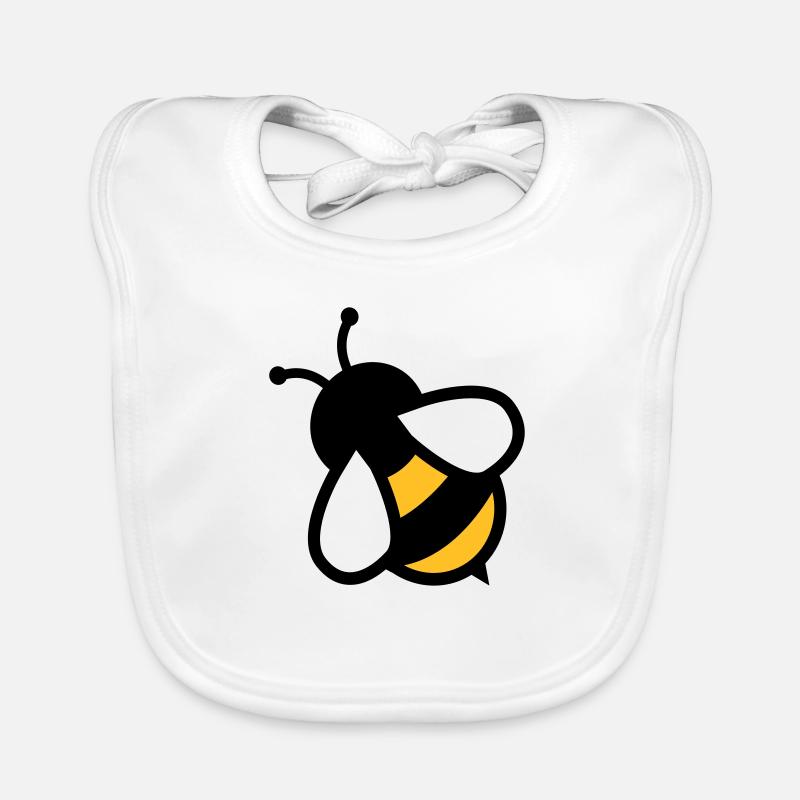 Biene Bee - Organic Baby Bibs - white
