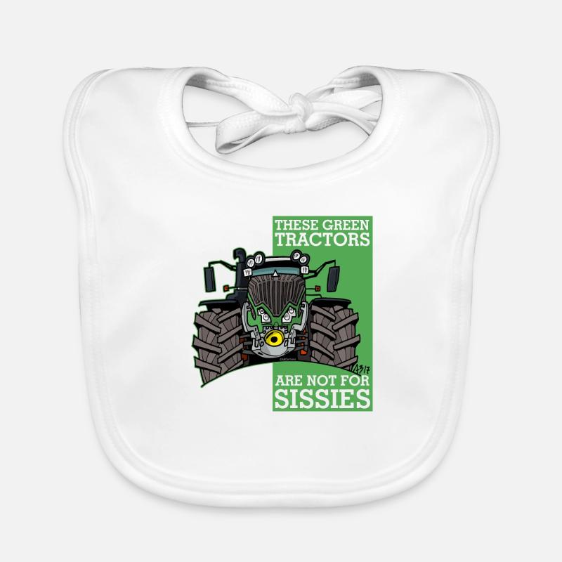ces tracteurs verts ne sont pas pour les missions2 Bavoir bio Bébé