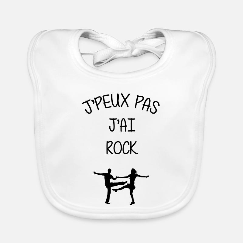 Rock Danse Danseur Danseuse Musique Music - Bavoir bio Bébé - blanc
