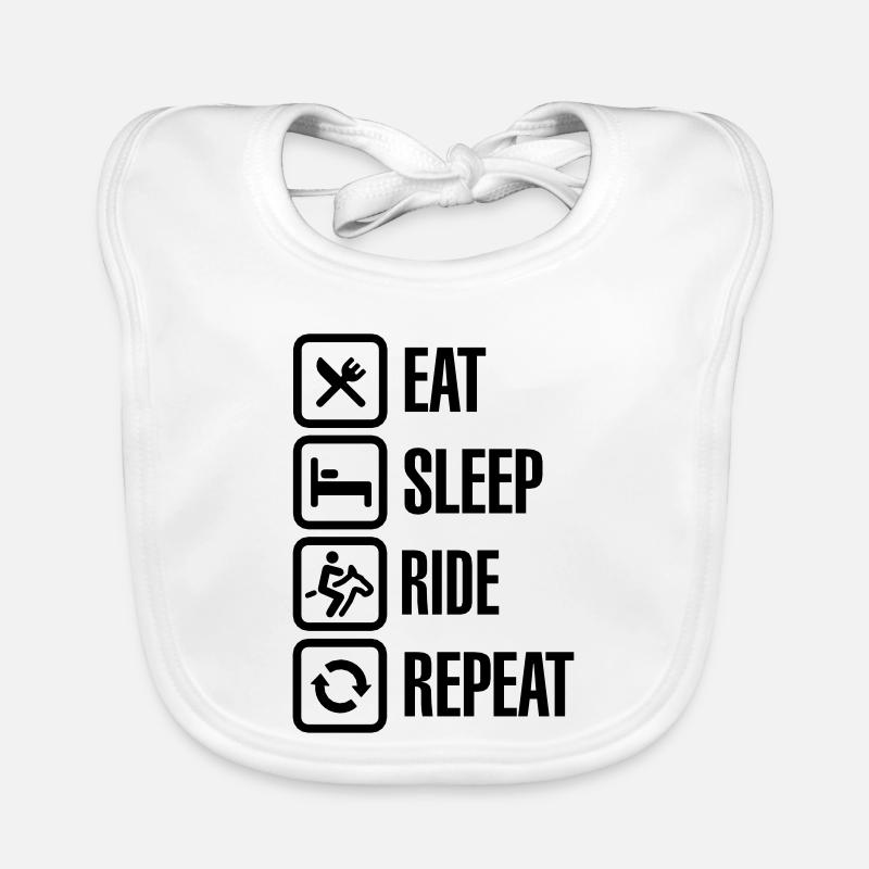 Eat sleep ride repeat Baby Bio-Lätzchen