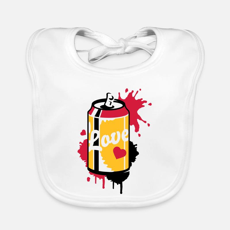 canette de soda ouverte dans un style graffiti Bavoir bio Bébé