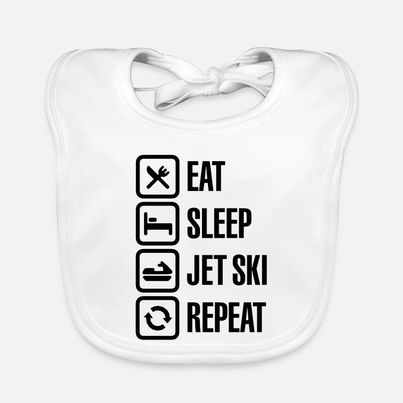 Eat Sleep Jet Ski Repeat Jet-Boot Wassermotorräder Baby Bio-Lätzchen