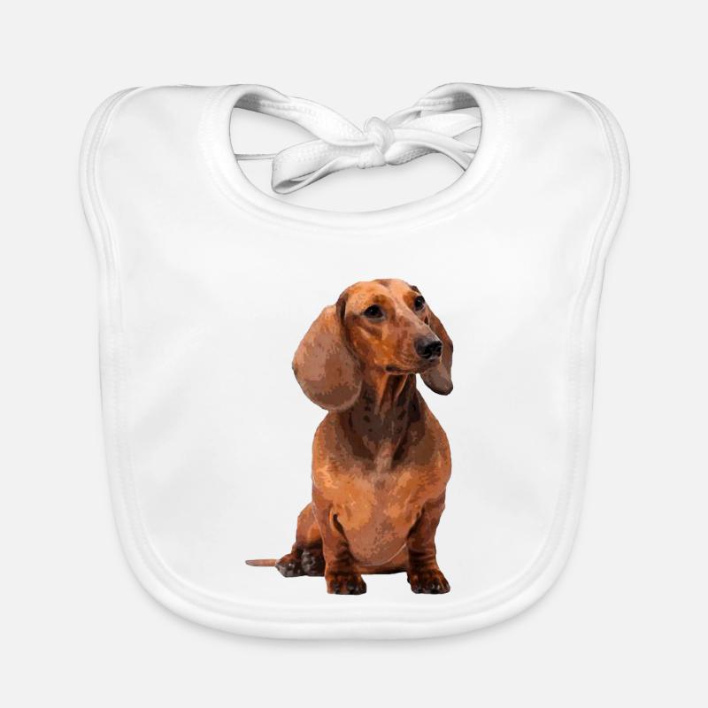 Short-haired dachshund Organic Baby Bibs