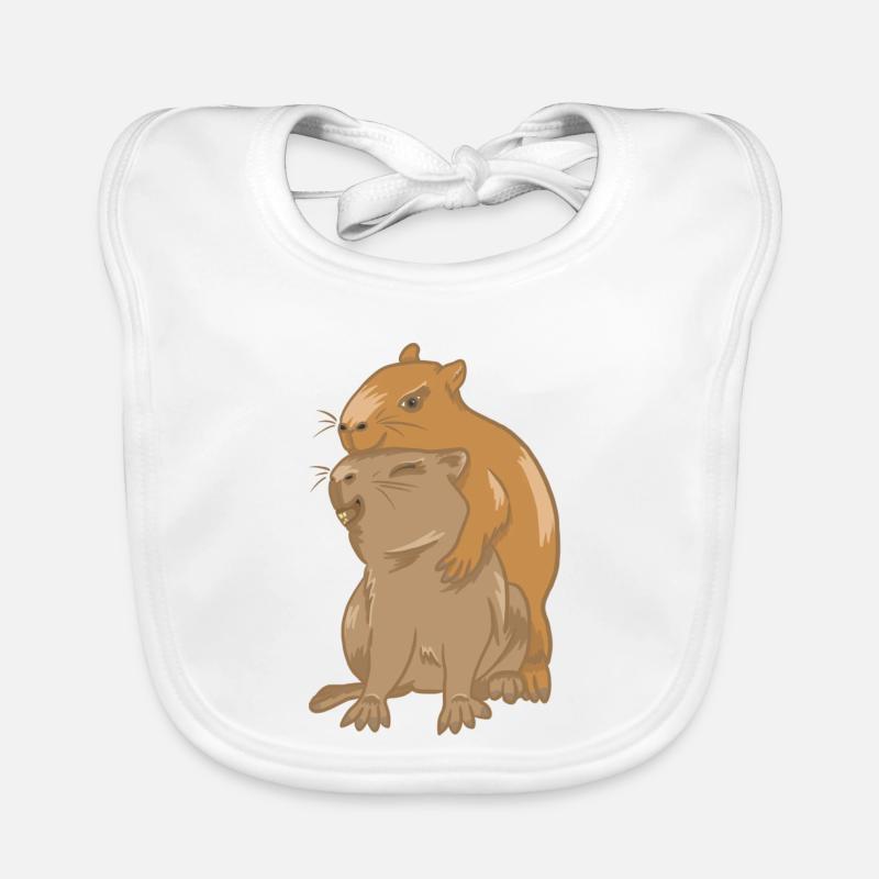 Câlin de bébés capybara Bavoir bio Bébé