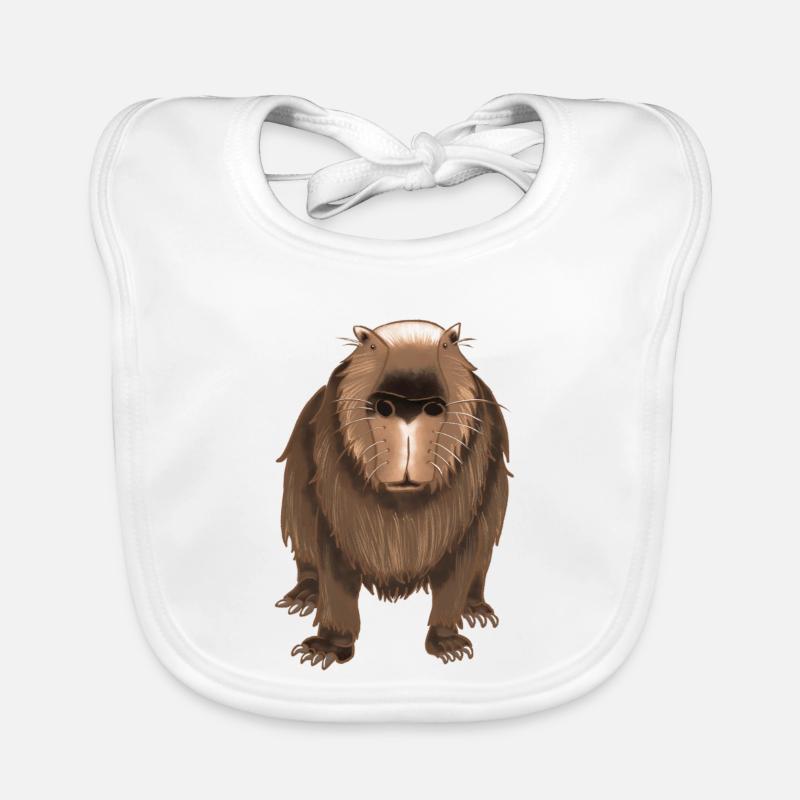 Capybara rigolo Bavoir bio Bébé