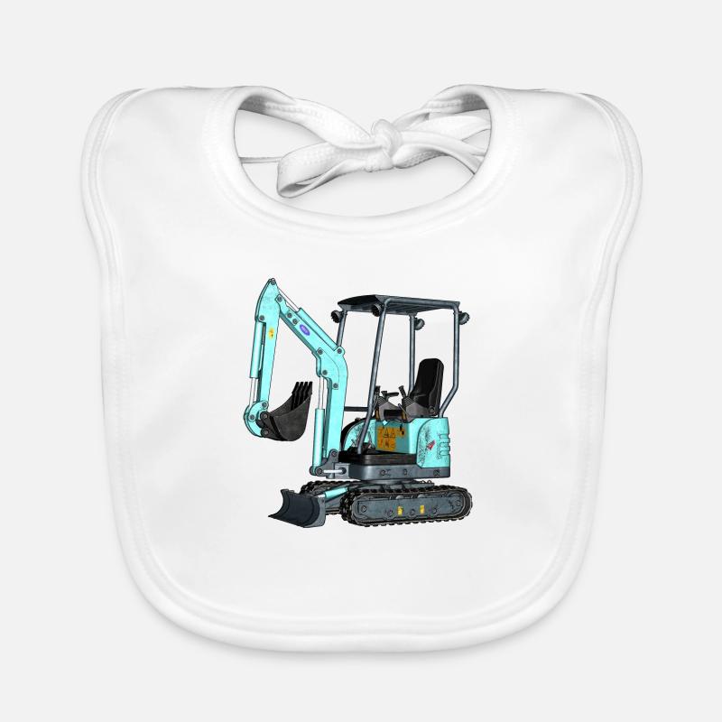 Excavator Organic Baby Bibs