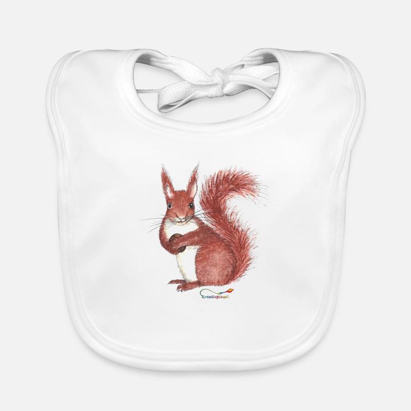 Squirrel Organic Baby Bibs