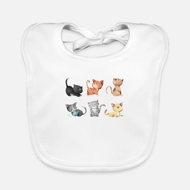 Katzen Abbildung Baby Bio-Lätzchen