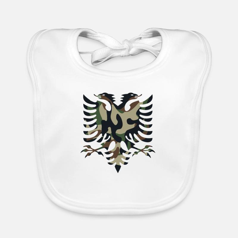 Albanien Flagge Tarnfarben Baby Bio-Lätzchen