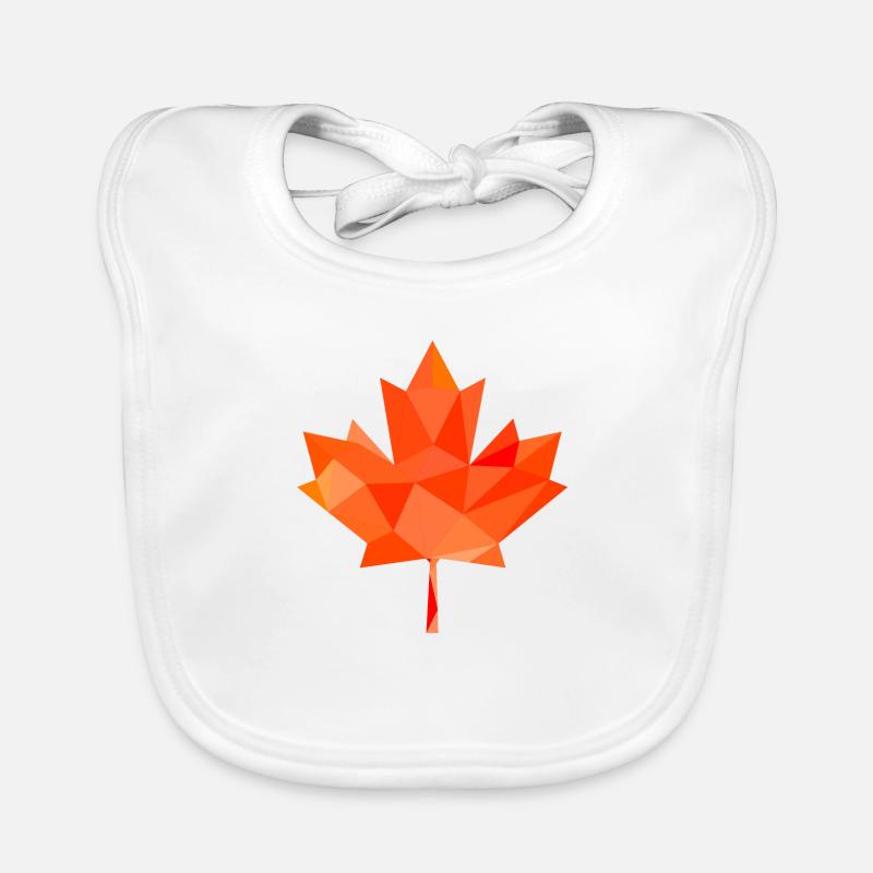Feuille d'érable Canada LowPolyArt [LpA] Bavoir bio Bébé
