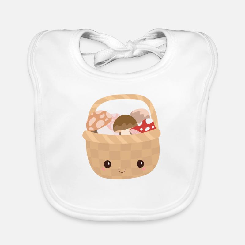 Panier aux champignons Bavoir bio Bébé