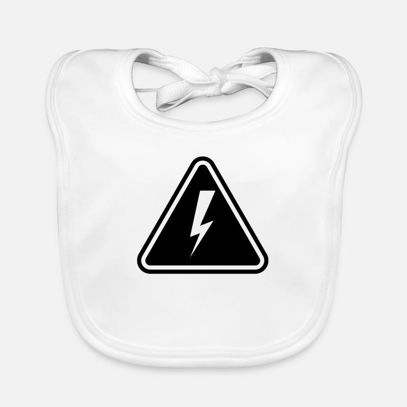 Attention - Bavoir bio Bébé - blanc
