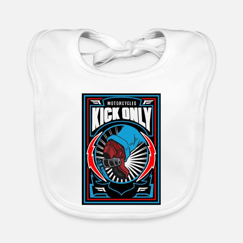 Motorcycles Kick Only Organic Baby Bibs